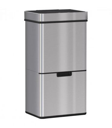 Motion Sensor Rubbish Bin, 3 Compartments Removable Lid Stainless Steel HOMCOM