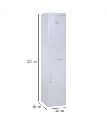 1.8m Locker Office Cabinet Storage Cold Rolled Steel  Storage Shelves Vinsetto