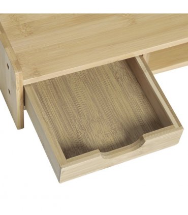 Monitor Stand Riser Bamboo Natural wood finish 49Lx 25.5 W x 11.5Hcm