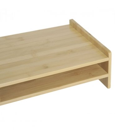 Monitor Stand Riser Bamboo Natural wood finish 49Lx 25.5 W x 11.5Hcm
