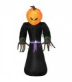 HOMCOM Inflatable 2.1m Tall Pumpkin Man Halloween Yard Decoration Light Up