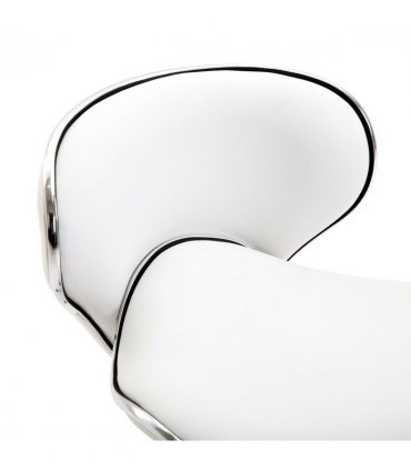 Office Chair Beauty Salon Rolling Technician Stool Chair Low Back White HOMCOM