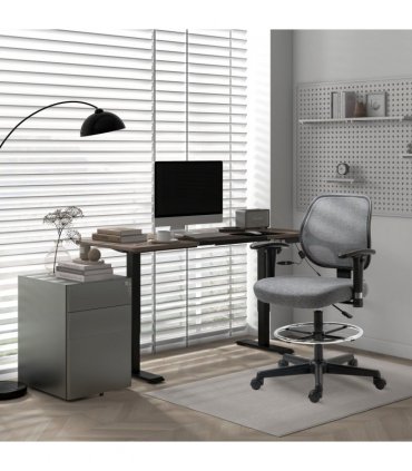 Height Adjustable Electric Standing with 4 Memory Preset Black Vinsetto