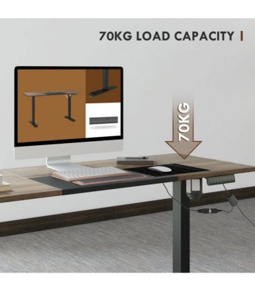 Height Adjustable Electric Standing with 4 Memory Preset Black Vinsetto