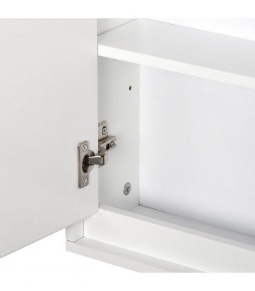 Wall Mounted Mirror Cabinet White 48W x 14.5D x 45Hcm MDF and Particle Board