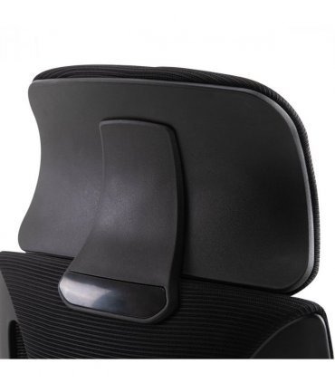 Mesh Back Office Chair w/ Adjustable Height Padded Headrest Black Vinsetto