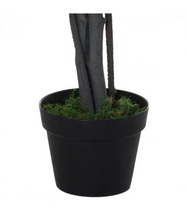 145cm Artificial Banyan Plant Faux Decorative Tree Cement Pot Outsunny