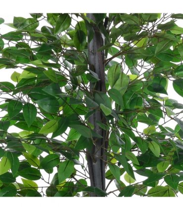 145cm Artificial Banyan Plant Faux Decorative Tree Cement Pot Outsunny