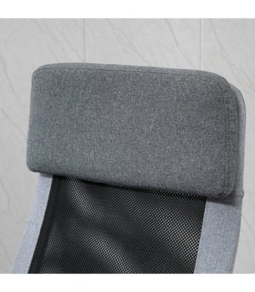 Office Chair Mesh High Back Swivel Task Home Desk Chair w/ Arm, Grey Vinsetto