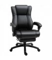 Executive Home Office Chair High Back Recliner, w/ Foot Rest, Black Vinsetto