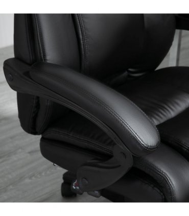 Executive Home Office Chair High Back Recliner, w/ Foot Rest, Black Vinsetto