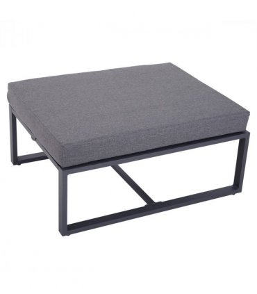 Garden Sectional Sofa Set Aluminum Frame Grey Armchair 6pcs Weather-resistant