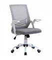 Mesh Swivel Office Chair Task Computer Chair w/ Lumbar Support, Grey Vinsetto