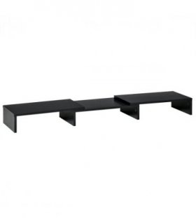 Monitor Stand Screen Riser w/ Adjustable Length for Two Laptop Max Vinsetto