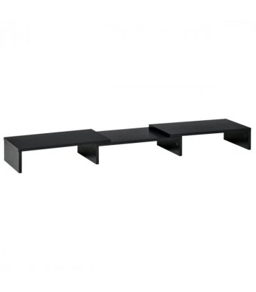 Monitor Stand Screen Riser w/ Adjustable Length for Two Laptop Max Vinsetto