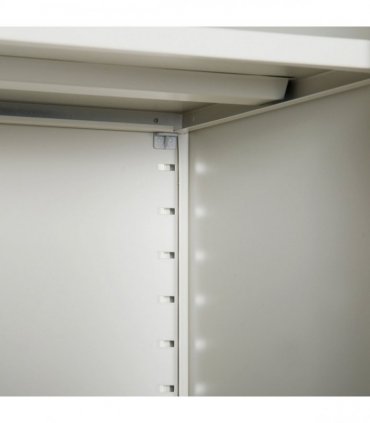 Filing Cabinet Storage Office 2 Doors Adjustable Shelf Metal Cream White