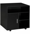 Printer Unit Black Particle Board 65.5H x 60W x 50D cm Multi-Storage Office Orga
