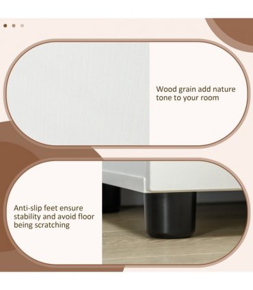 Office Storage Cabinet 2-Tier Locking File Organisation White Particle Board