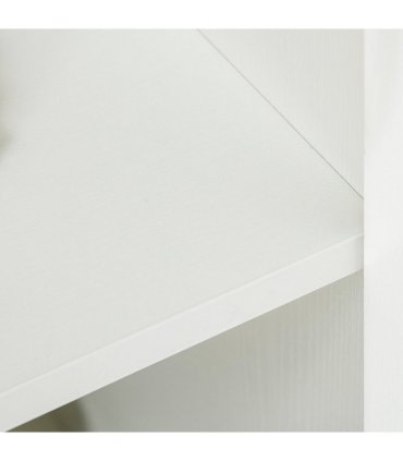 Office Storage Cabinet 2-Tier Locking File Organisation White Particle Board