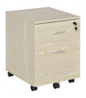 Filing Cabinet Oak 55.6H x 40W x 45Dcm 2-Drawer Locking Office Storage Vinsetto
