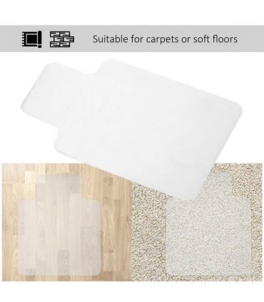Office Carpet Protector Chair Mat Spike Non Slip Chairmat Frosted HOMCOM