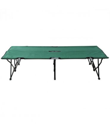 Double Camping Folding Cot Outdoor Portable Sunbed Carry Bag, Green Outsunny