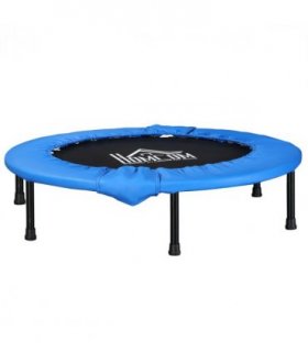96 cm Foldable Mini Fitness Trampoline Exercise Rebounder Jumper, Blue HOMCOM