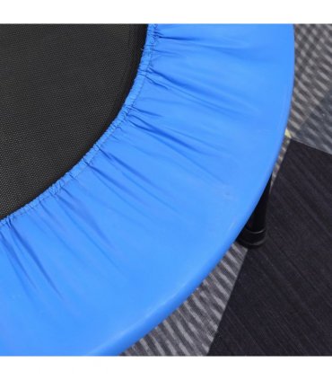 96 cm Foldable Mini Fitness Trampoline Exercise Rebounder Jumper, Blue HOMCOM