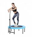 40'' Kids Mini Trampoline, Adult Rebounder Jumper w/ Handle Fitness HOMCOM