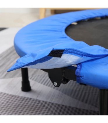 Foldable Mini Fitness Trampoline Exercise Rebounder Jumper, Blue HOMCOM