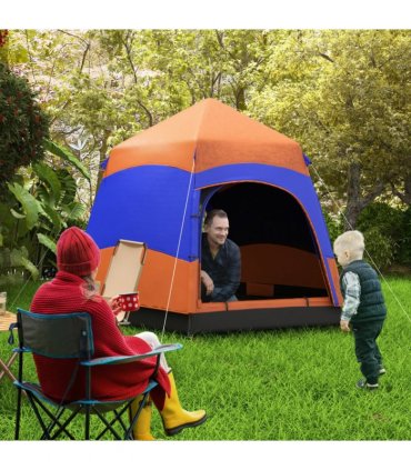 4 Person Pop Up Tent Camping Festival Hiking Shelter Family Portable Outsunny