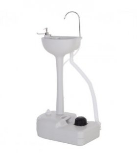 Portable Camping Sink with Towel Holder & Soap Dispenser Hand Wash Outsunny