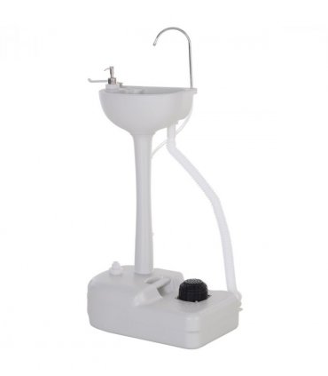 Portable Camping Sink with Towel Holder & Soap Dispenser Hand Wash Outsunny