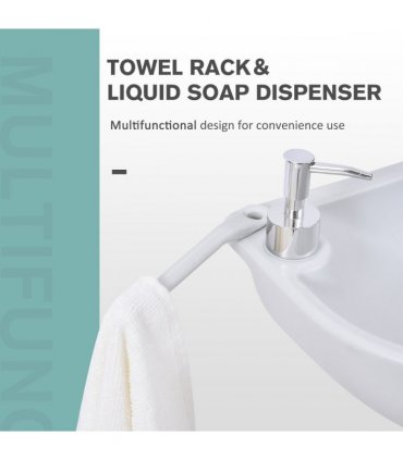 Portable Camping Sink with Towel Holder & Soap Dispenser Hand Wash Outsunny