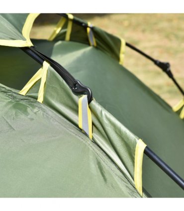 POP-UP TENT: Green 190T Polyester 140H x 210L x 210Wcm Camping Festival Hiking