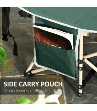 Single Portable Outdoor Military Sleeping Bed Camping Cot Green Outsunny