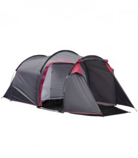 3 Man Camping Tent w/ 2 Rooms Porch Vents Rainfly Weather-Resistant Outsunny