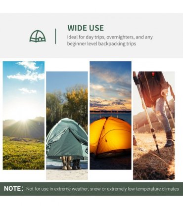 Camping Tent for 2 Person Dome Tent w/ Storage Pocket Multicoloured Outsunny