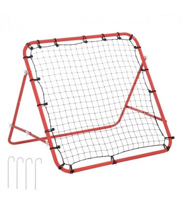 Rebounder Net Red Steel 96H x 96W x 80Dcm 84L x 84Wcm Football Baseball Tennis