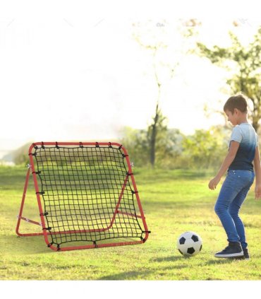 Rebounder Net Red Steel 96H x 96W x 80Dcm 84L x 84Wcm Football Baseball Tennis