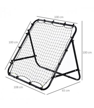 Rebounder Net Kids Adults Football Training Aid Practice Adjustable  HOMCOM