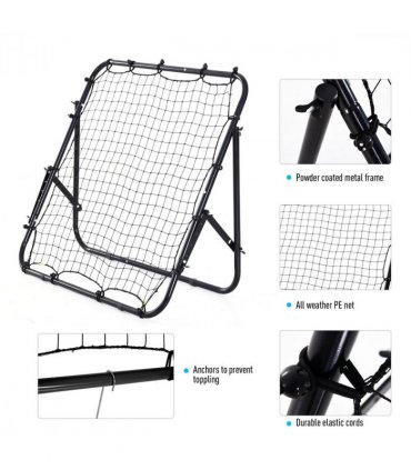 Rebounder Net Kids Adults Football Training Aid Practice Adjustable  HOMCOM