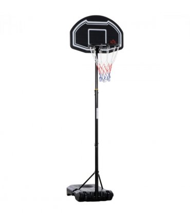 Adjustable Basketball Hoop Stand w/ Wheels and Weight Base 1.6-2.1m HOMCOM