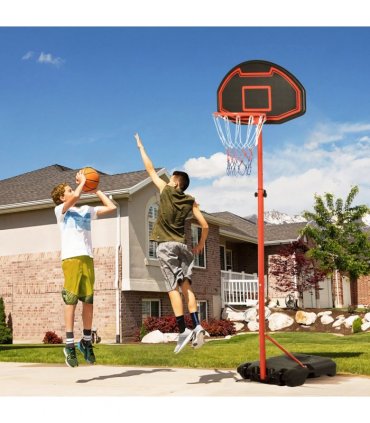 200-250cm Adjustable Basketball Hoop Backboard  w/ Wheels For Kids HOMCOM