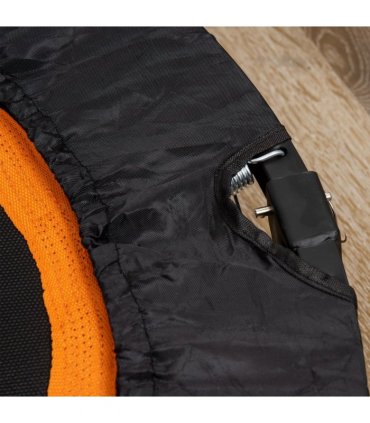 40" Foldable Mini Fitness Trampoline Rebounder Adjustable Foam Handle HOMCOM