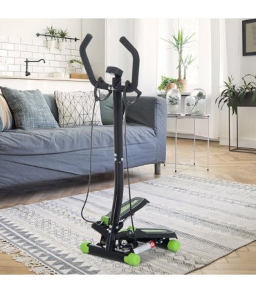 Stepper Step Machine w/ Resistance Bands Fitness Exercise Workout HOMCOM