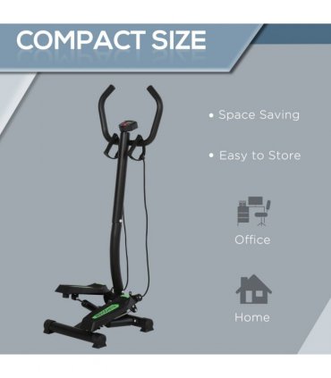 Stepper Step Machine w/ Resistance Bands Fitness Exercise Workout HOMCOM
