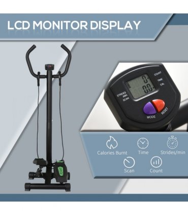 Stepper Step Machine w/ Resistance Bands Fitness Exercise Workout HOMCOM