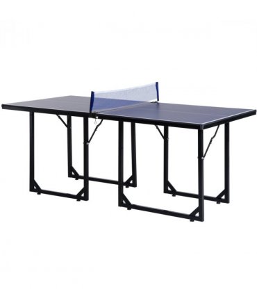 Tennis Table Ping Pong Foldable with Net Game Steel 183cm Indoor, Blue HOMCOM