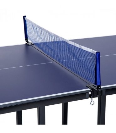 Tennis Table Ping Pong Foldable with Net Game Steel 183cm Indoor, Blue HOMCOM